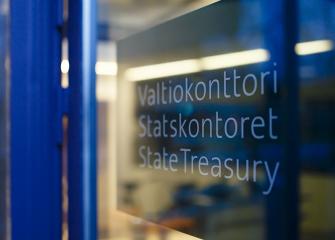 Valtiokonttorin ovi.